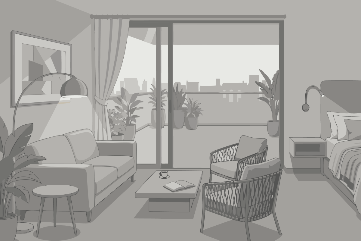 Habitación con terraza